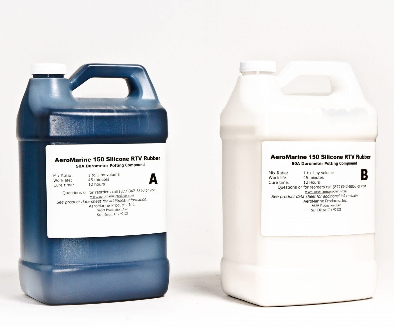 AM 150 Black Silicone Potting & Encapsulation RTV Rubber - 2 Gallon Kit -  Aeromarine Products Inc.