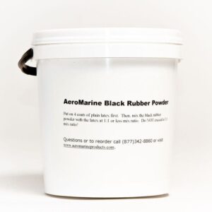 black rubber latex filler extender half gallon