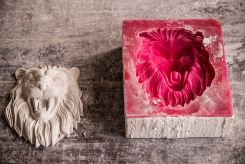 liquid silicone rubber used to mold lion head